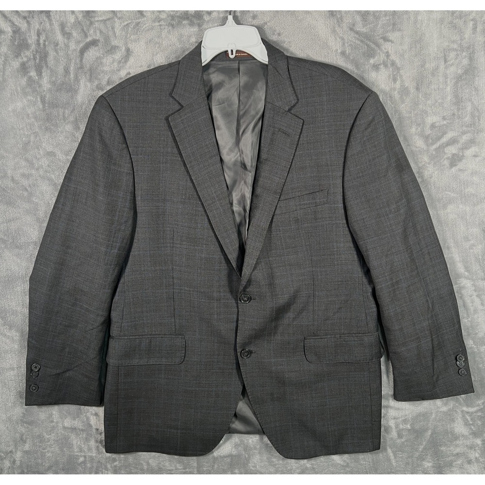 Peter‎ Millar Suit Jacket Mens 42S Short Blazer Gray Plaid Sport Coat Wool